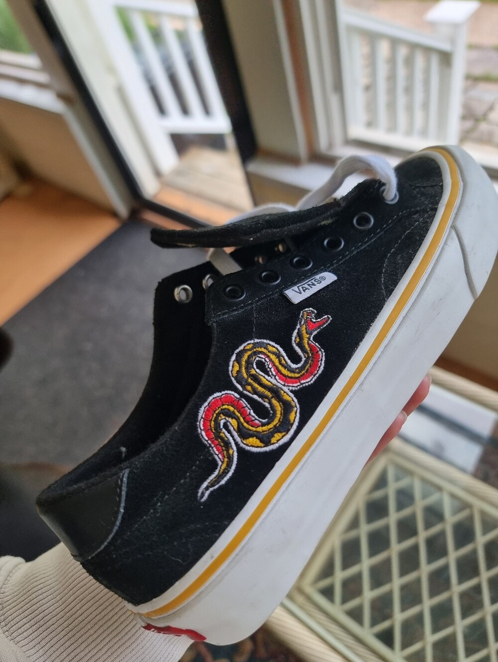 Vans Black Old Skool Snake And Tiger Patch